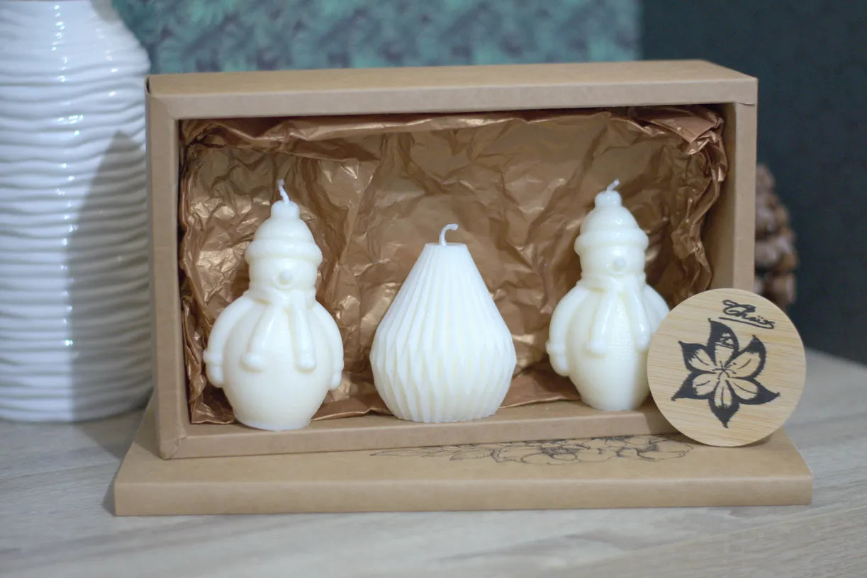 Bougies Coffret Bonhommes de Neige